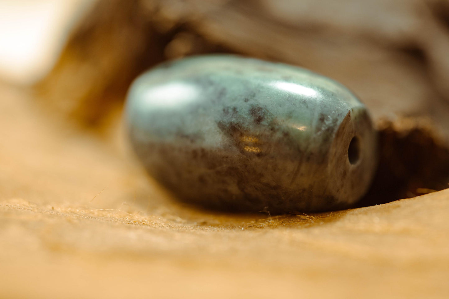 Clear Creek Jadeite Tube Bead Mix of Blue and Black