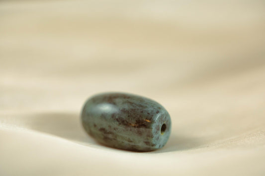 Clear Creek Jadeite Tube Bead Mix of Blue and Black