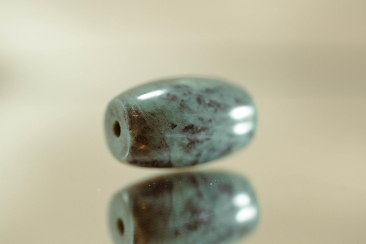 Clear Creek Jadeite Tube Bead Mix of Blue and Black