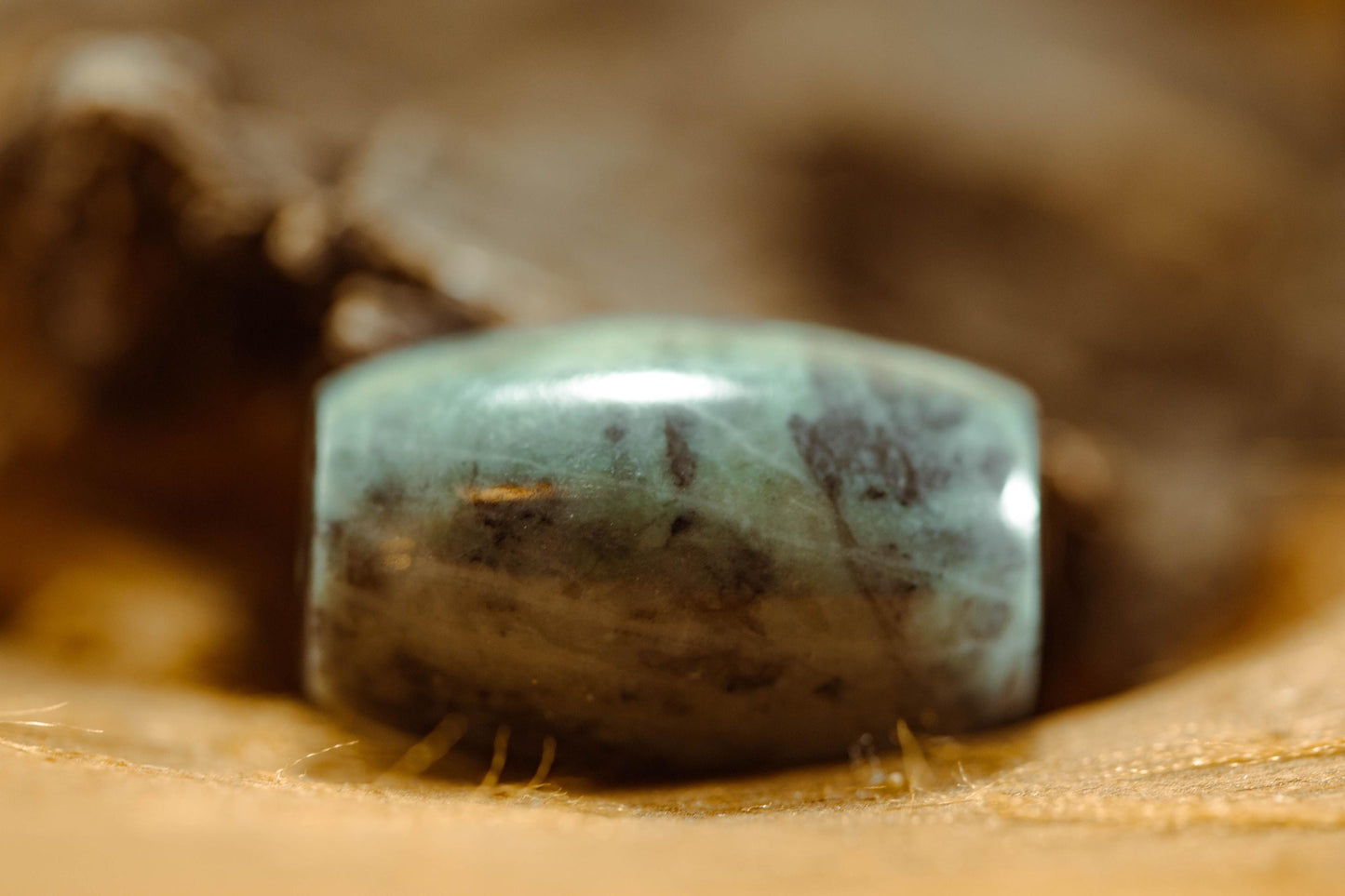 Clear Creek Jadeite Tube Bead Mix of Blue and Black