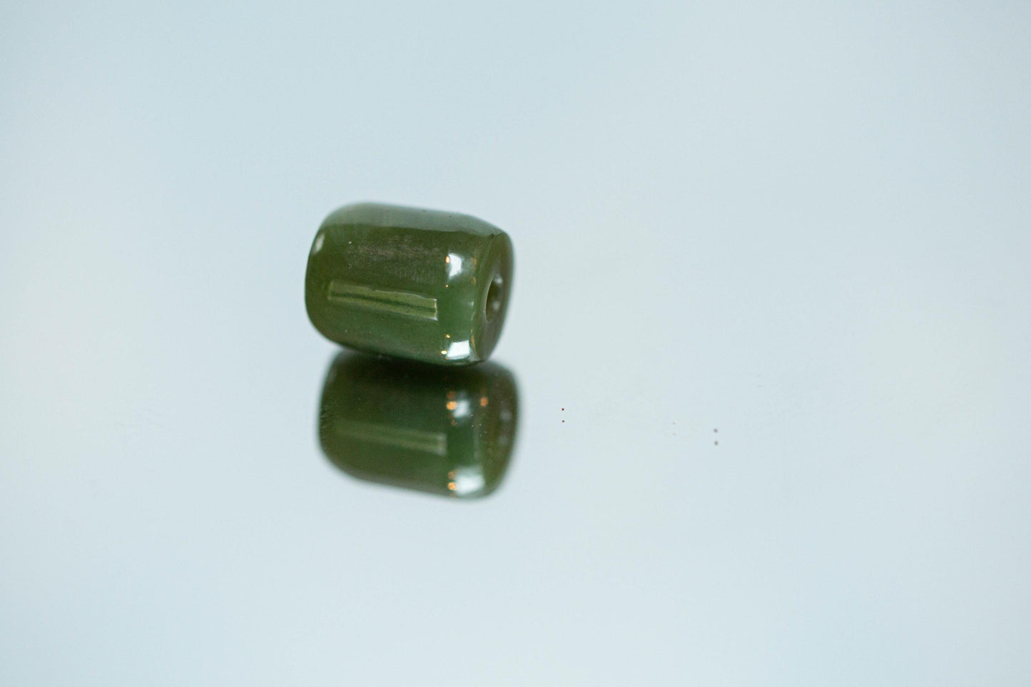 Creamy Green Yukon Jade Bead