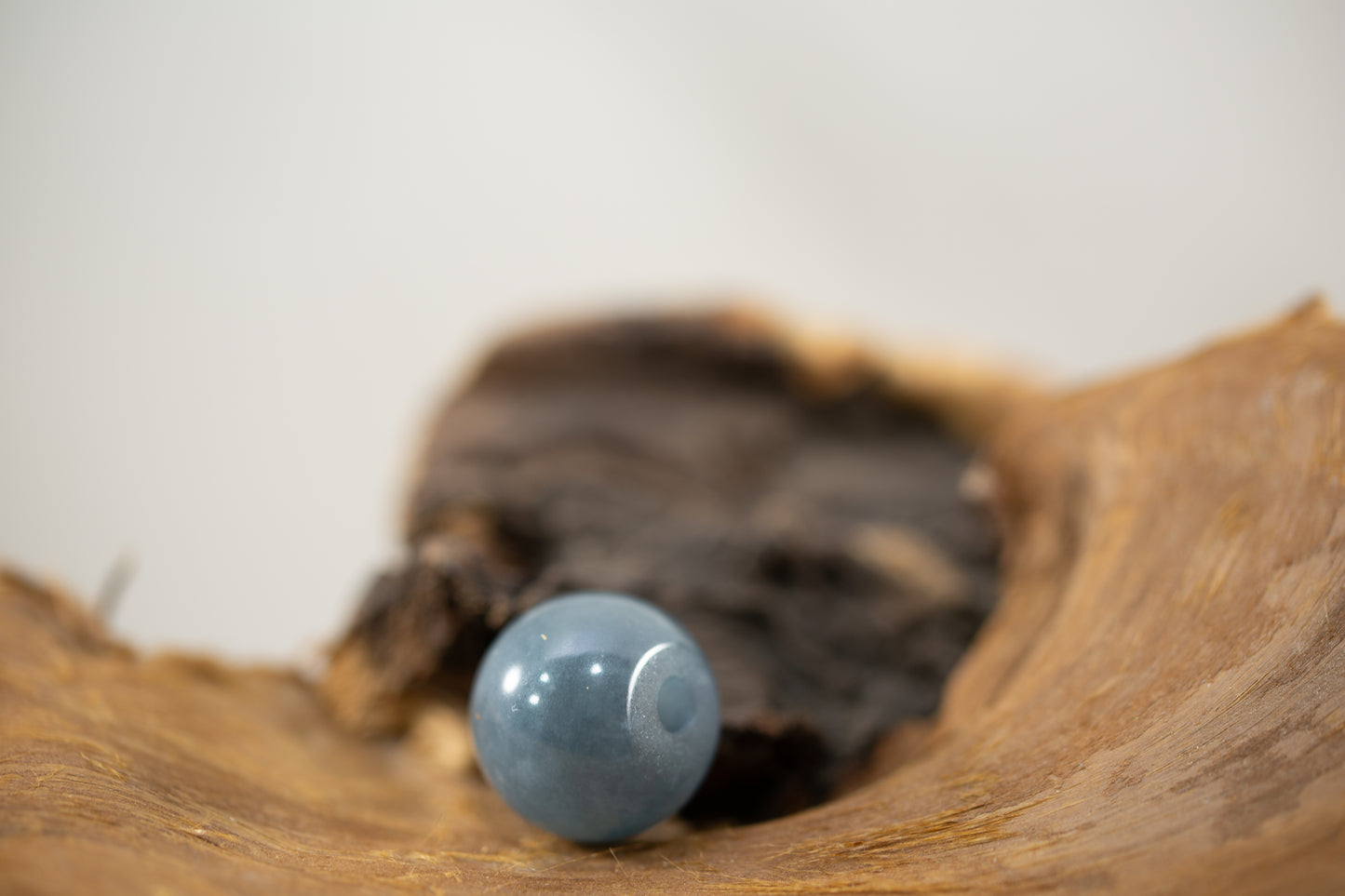 Guatemalan Ice Blue Rondelle Bead
