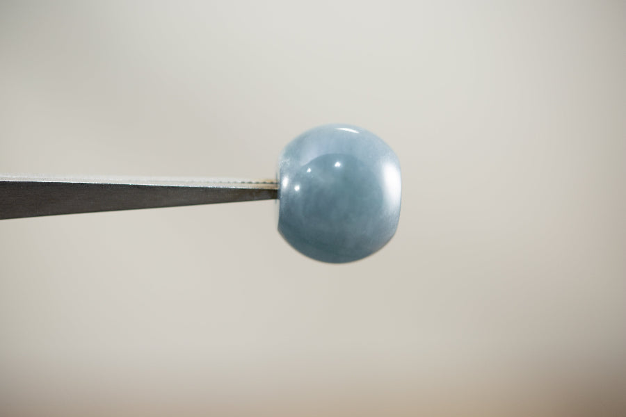 Guatemalan Ice Blue Rondelle Bead