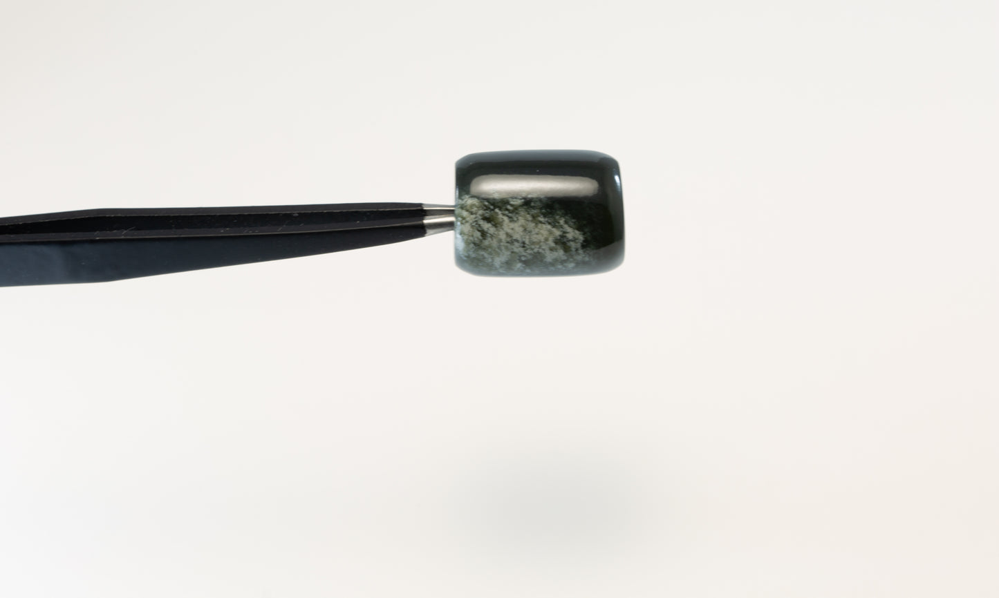 Handcrafted Wyoming Dark Olive Jade Bead