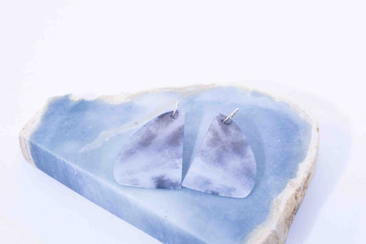 Chinese Porcelian Jade Dangle Earrings