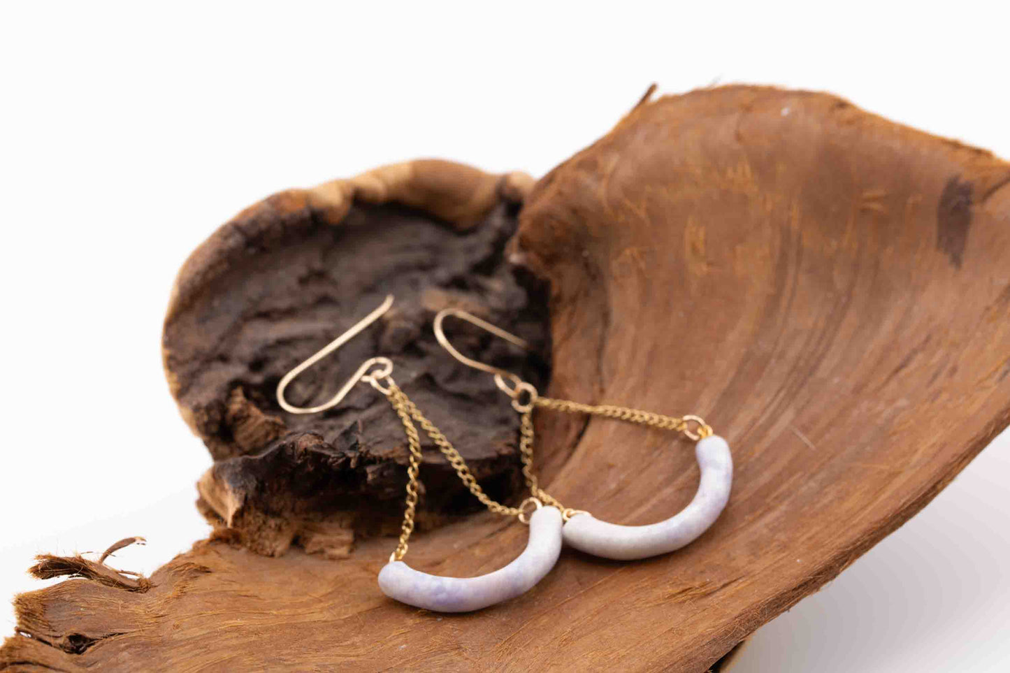 Guatemalan Lilac Jade Dangle Earrings