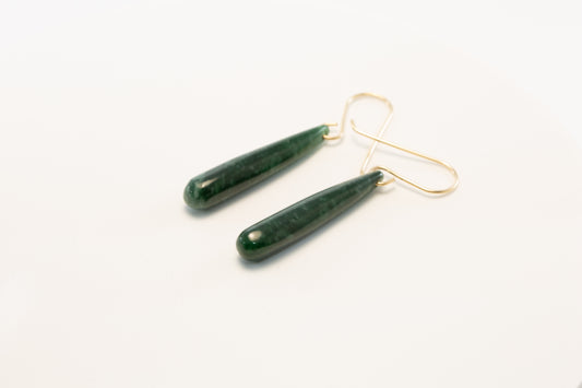Imperial Green Guatemalan Teardrop Dangle Earrings