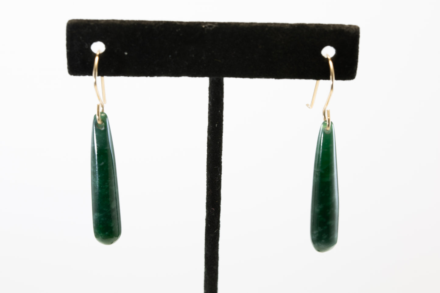 Imperial Green Guatemalan Teardrop Dangle Earrings