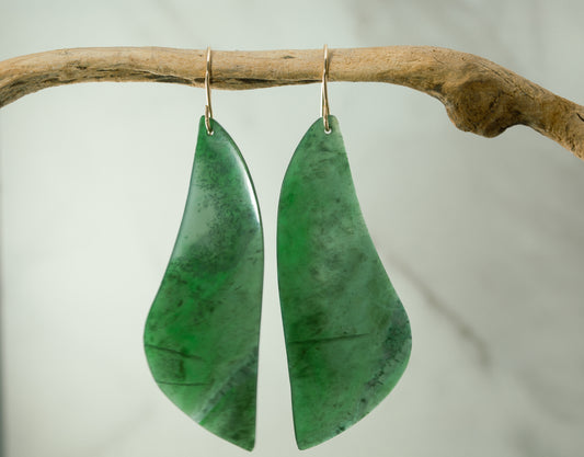 Imperial Green Guatemalan Dangle Earrings