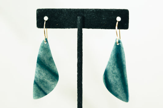 Blue Olmec Guatemalan Dangle Earrings