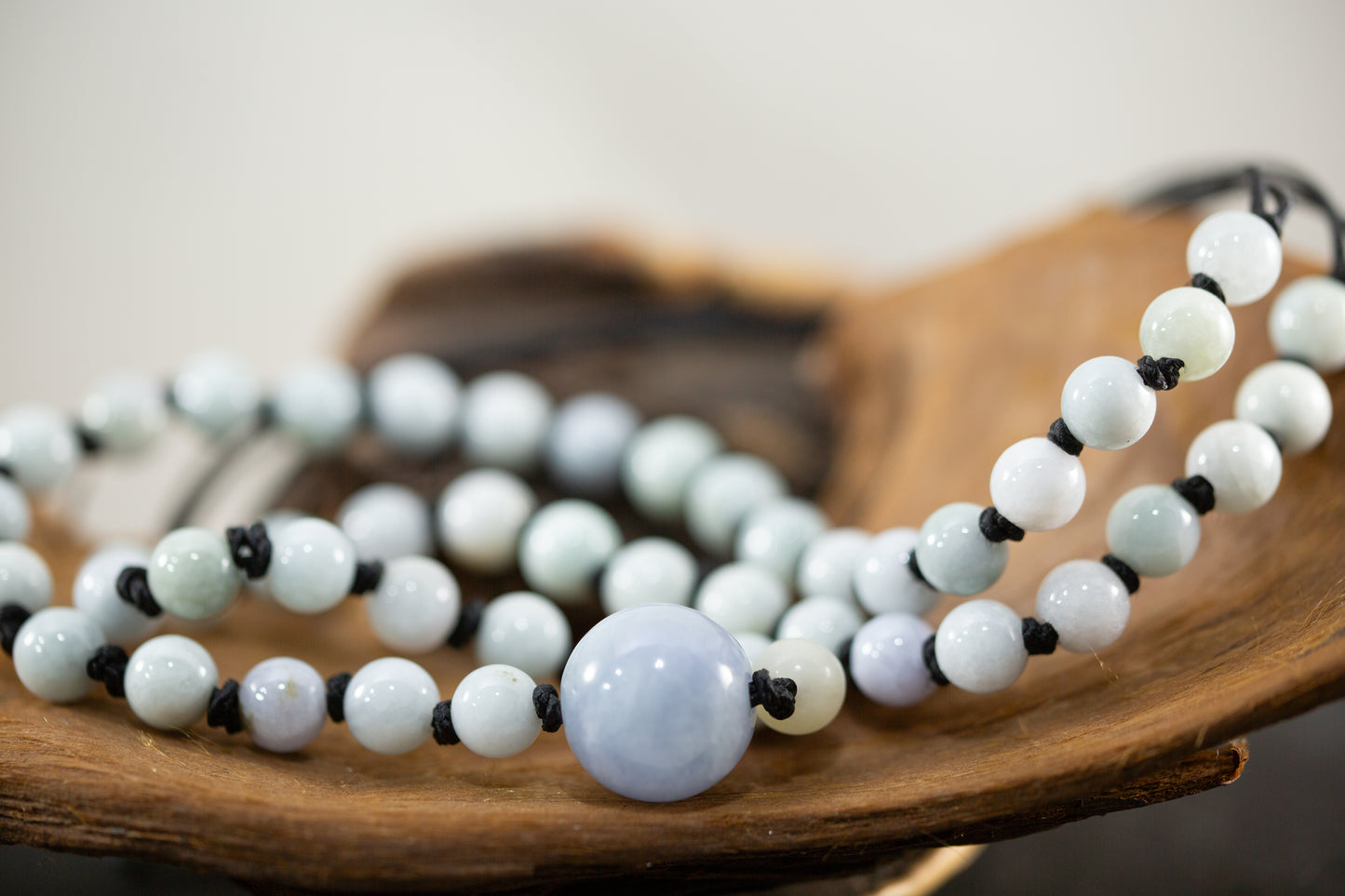 Guatemalan Lilac Jadeite Bead Pendant with Burmese Jadeite Beads