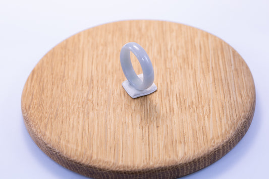 Guatemalan Light Blue Jade Ring – Handcrafted Natural Jadeite Jewelry