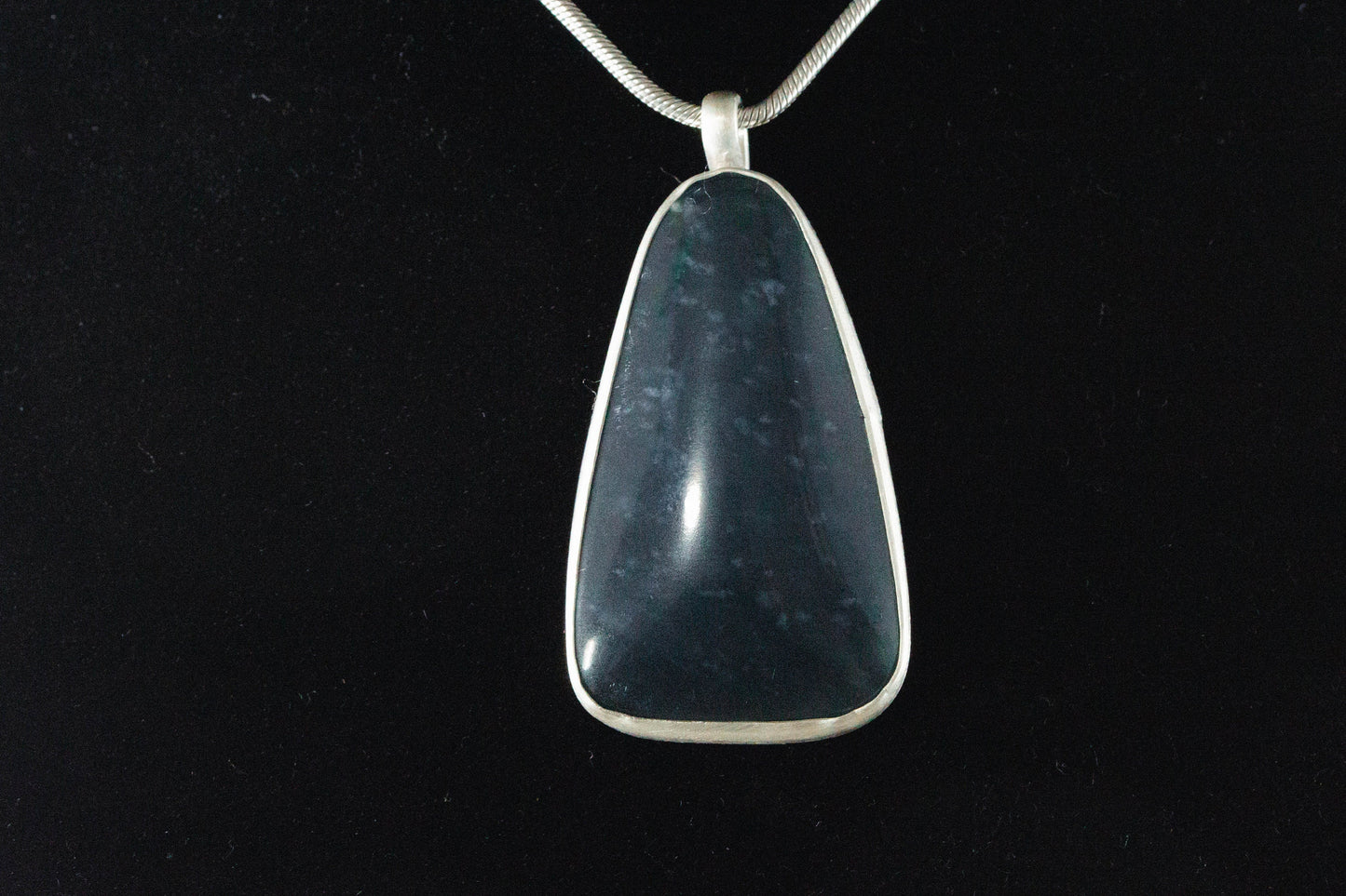 Stunning Blue Guatemalan Cabochon on 18inch Silver Rope