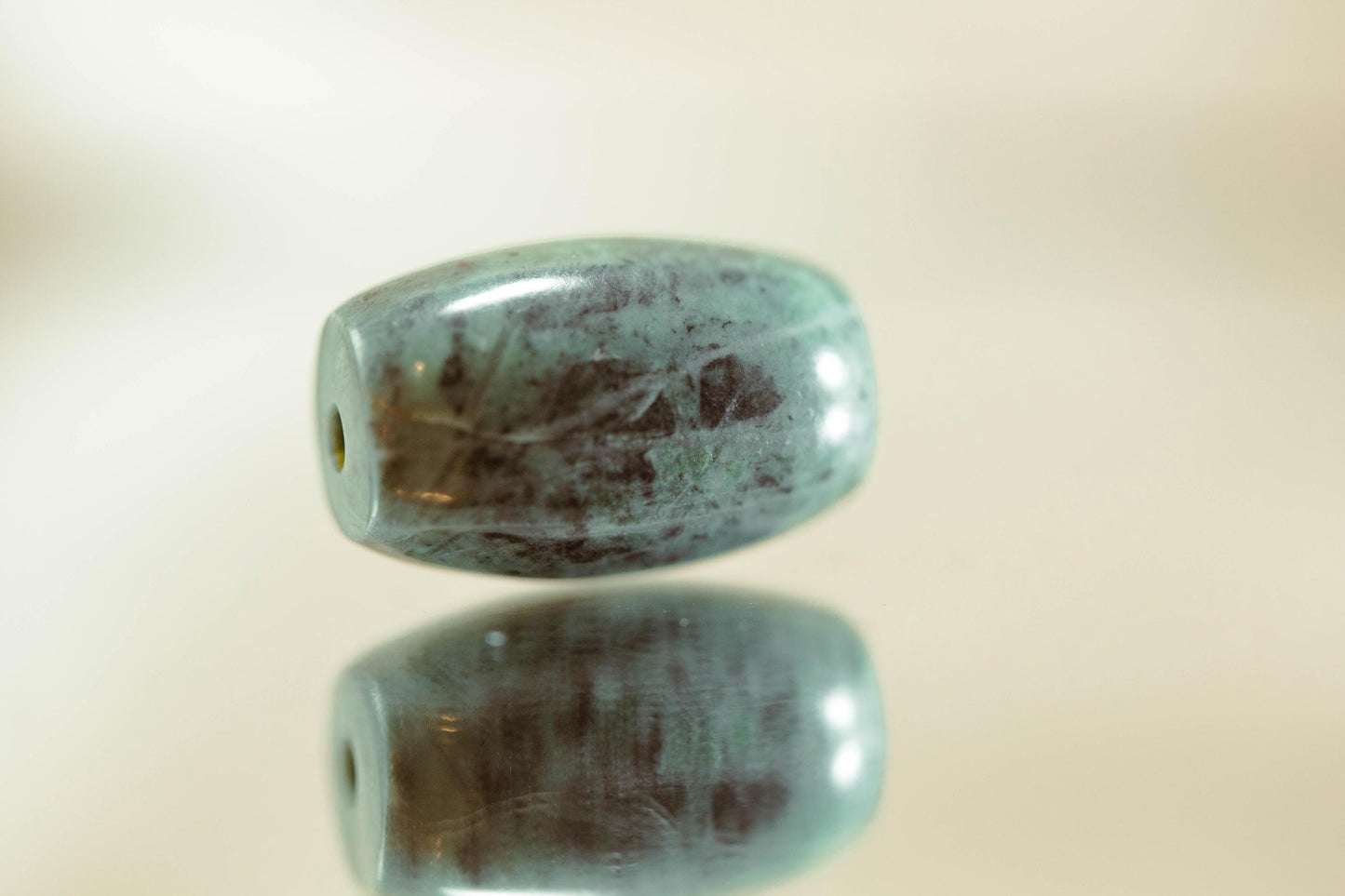 Clear Creek Jadeite Tube Bead Mix of Blue and Black