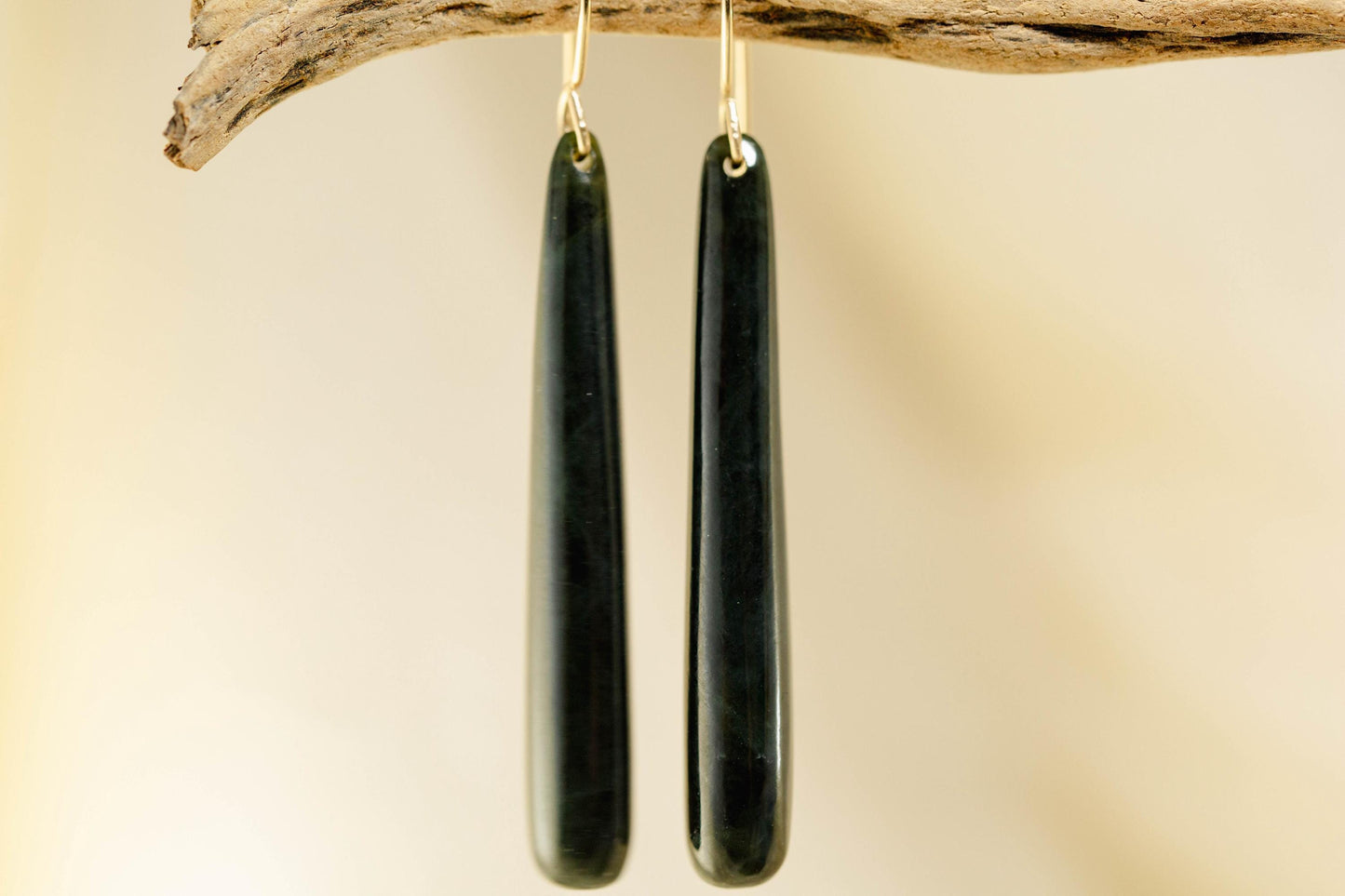 Washington Dark Green Jade Drop Dangles