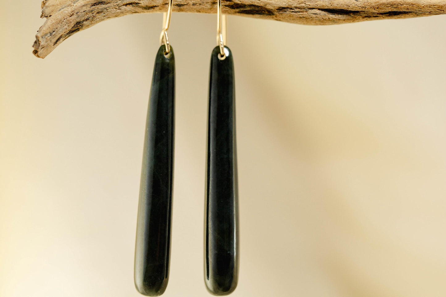 Washington Dark Green Jade Drop Dangles