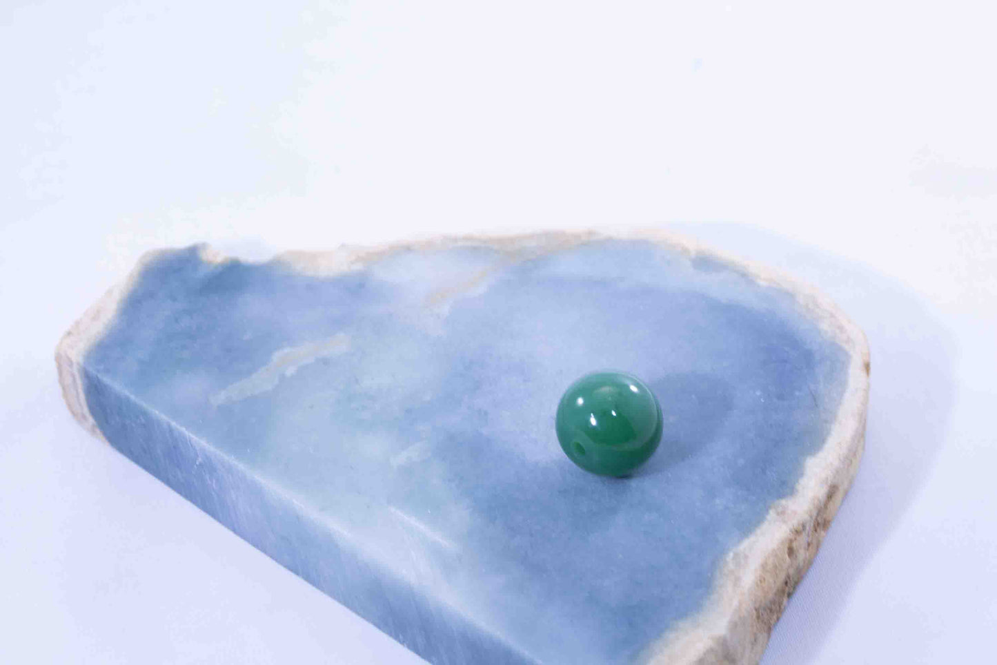 Collector-Grade Apple Green Wyoming Jade Sphere