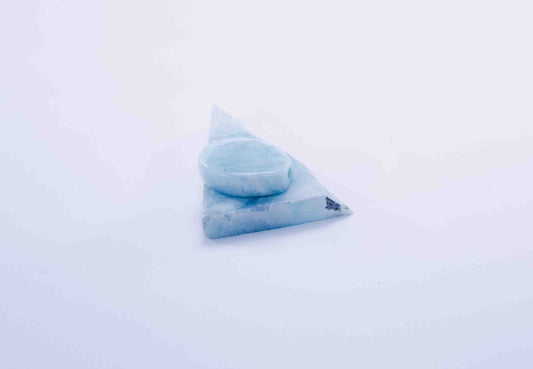 Natural Larimar Lenticular Bead – Caribbean Blue Focal Gemstone