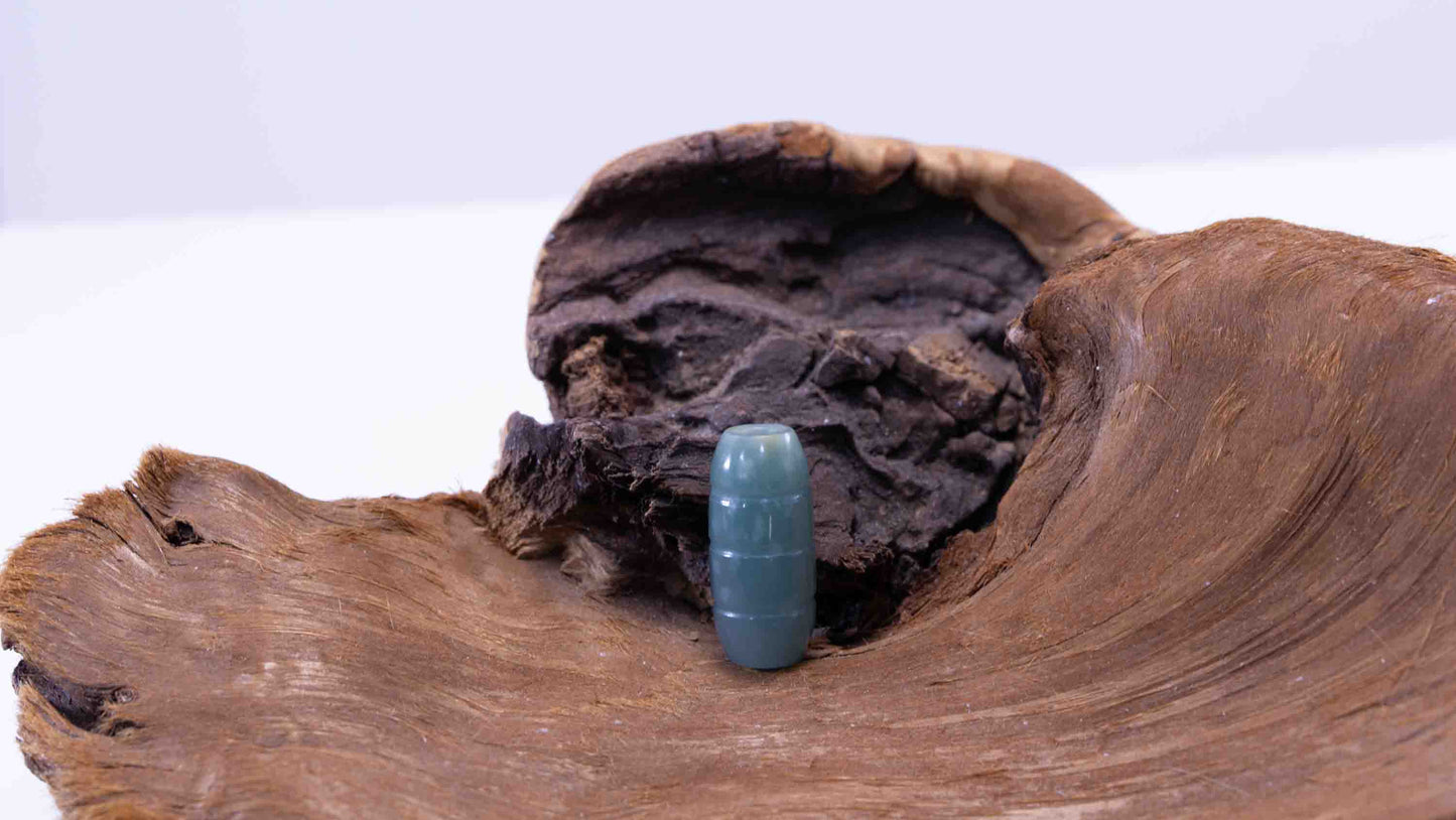 Guatemalan Blue Jade Barrel Bead