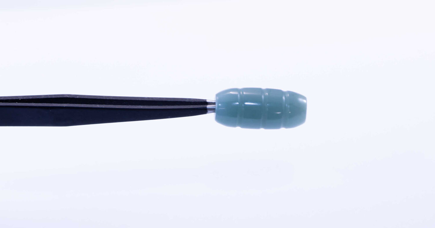 Guatemalan Blue Jade Barrel Bead