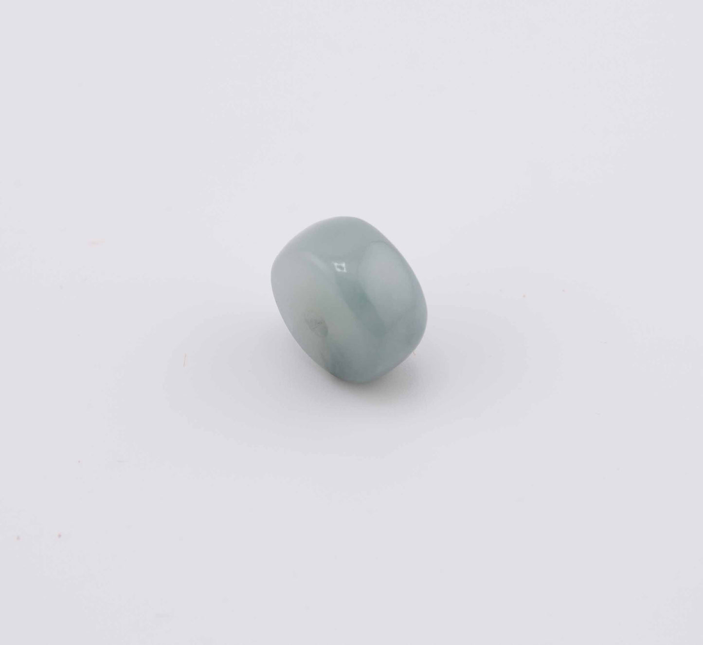Burmese Blue Jadeite Rondelle Bead Pair