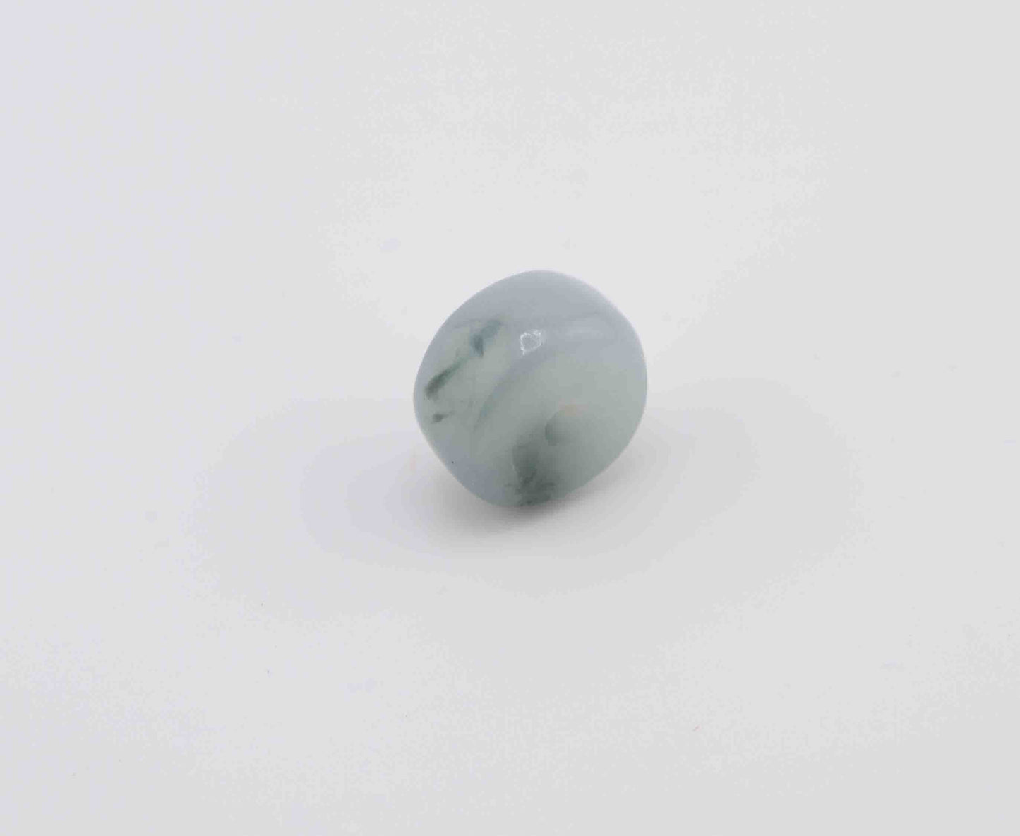 Burmese Blue Jadeite Rondelle Bead Pair