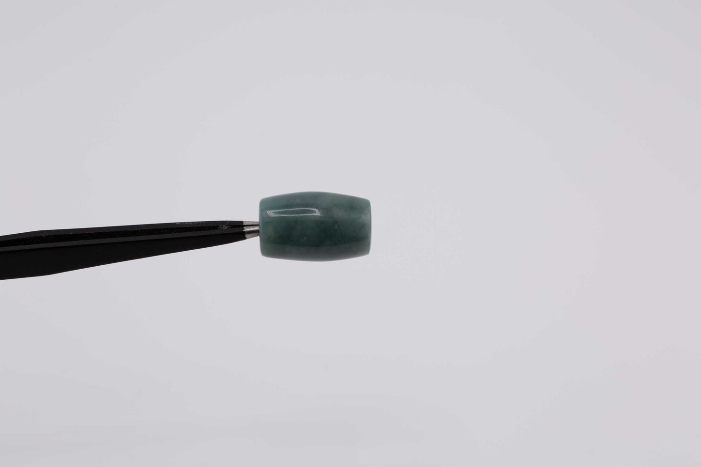 Guatemalan Blue Jade Barrel Bead
