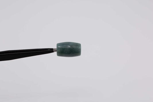 Guatemalan Blue Jade Barrel Bead