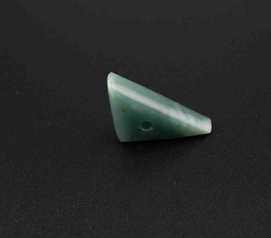 Guatemalan Jade Right Triangle Bead Hand Cut Natural Jadeite Focal Bead OOAK