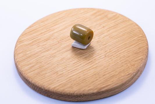 Handmade Yellow Guatemalan Jadeite Bead