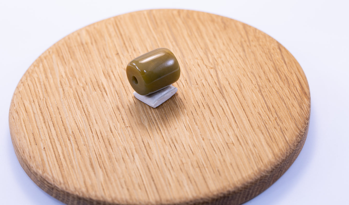 Handmade Yellow Guatemalan Jadeite Bead