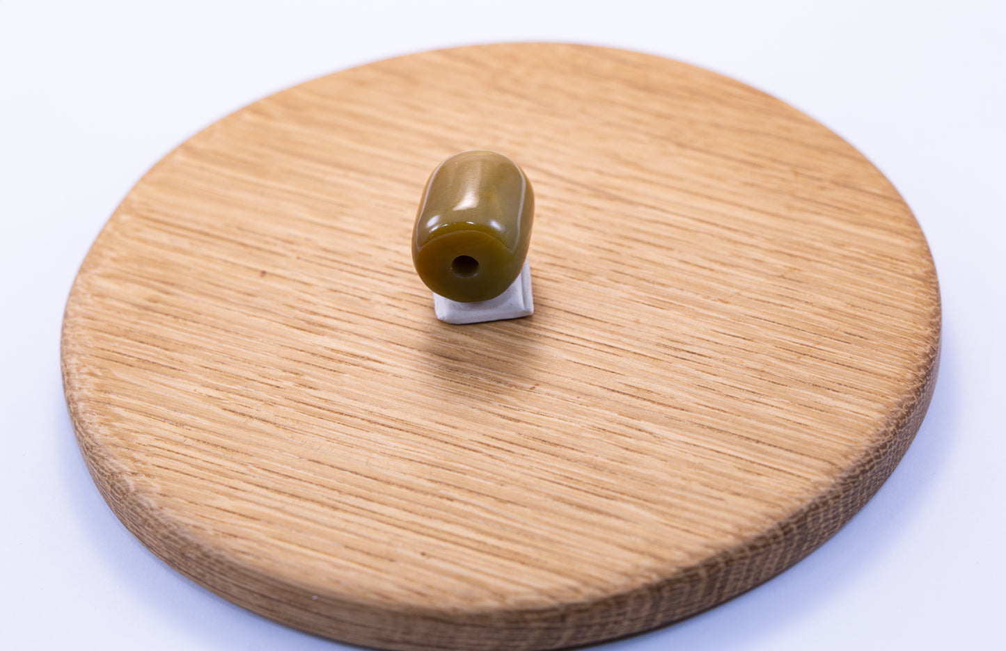 Handmade Yellow Guatemalan Jadeite Bead