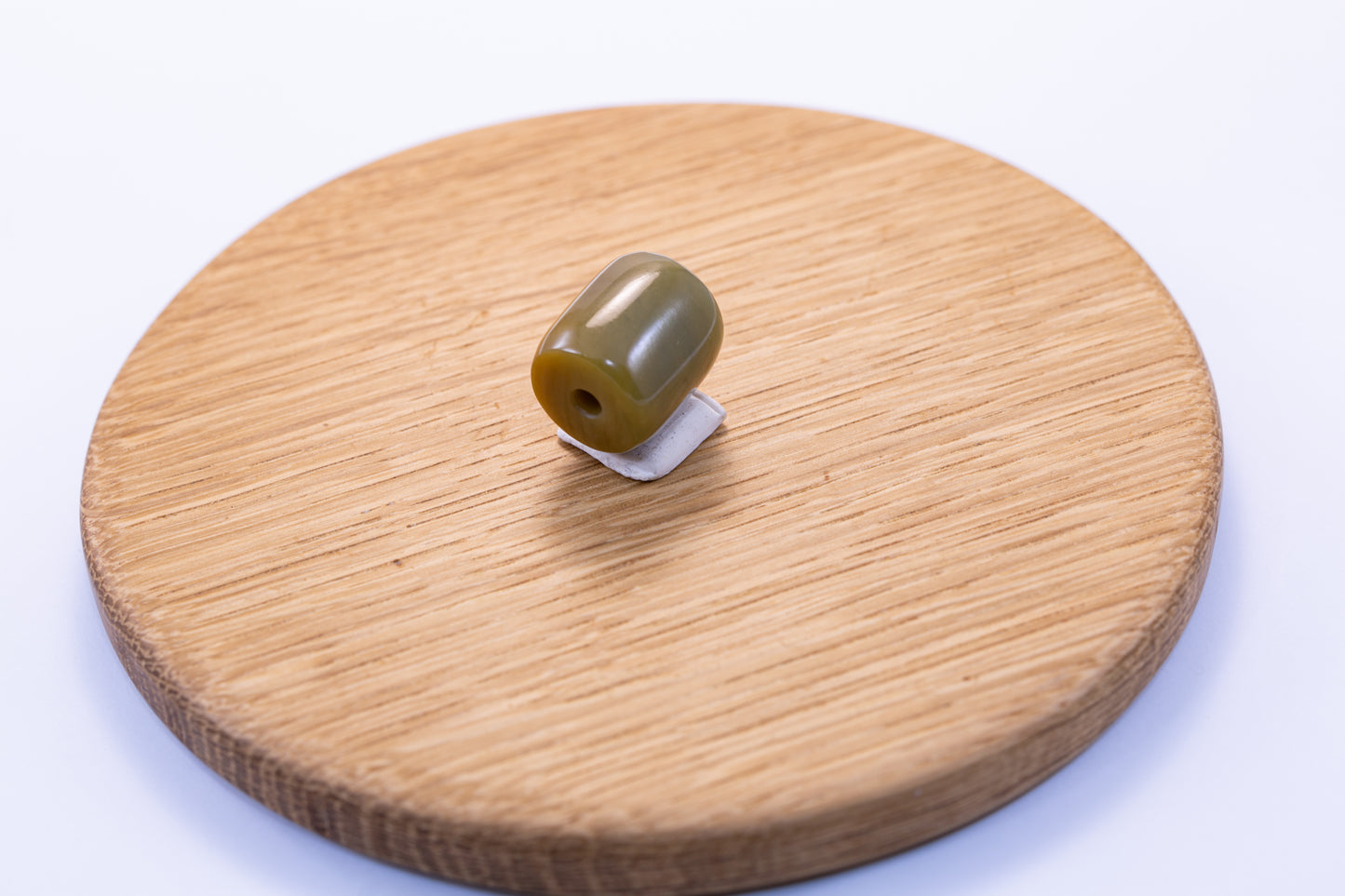 Handmade Yellow Guatemalan Jadeite Bead