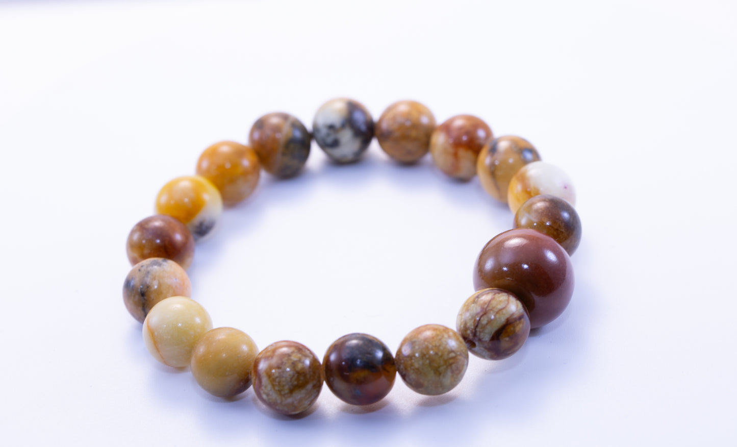 Rare Guatemalan Red Jadeite Rondelle Bead Bracelet