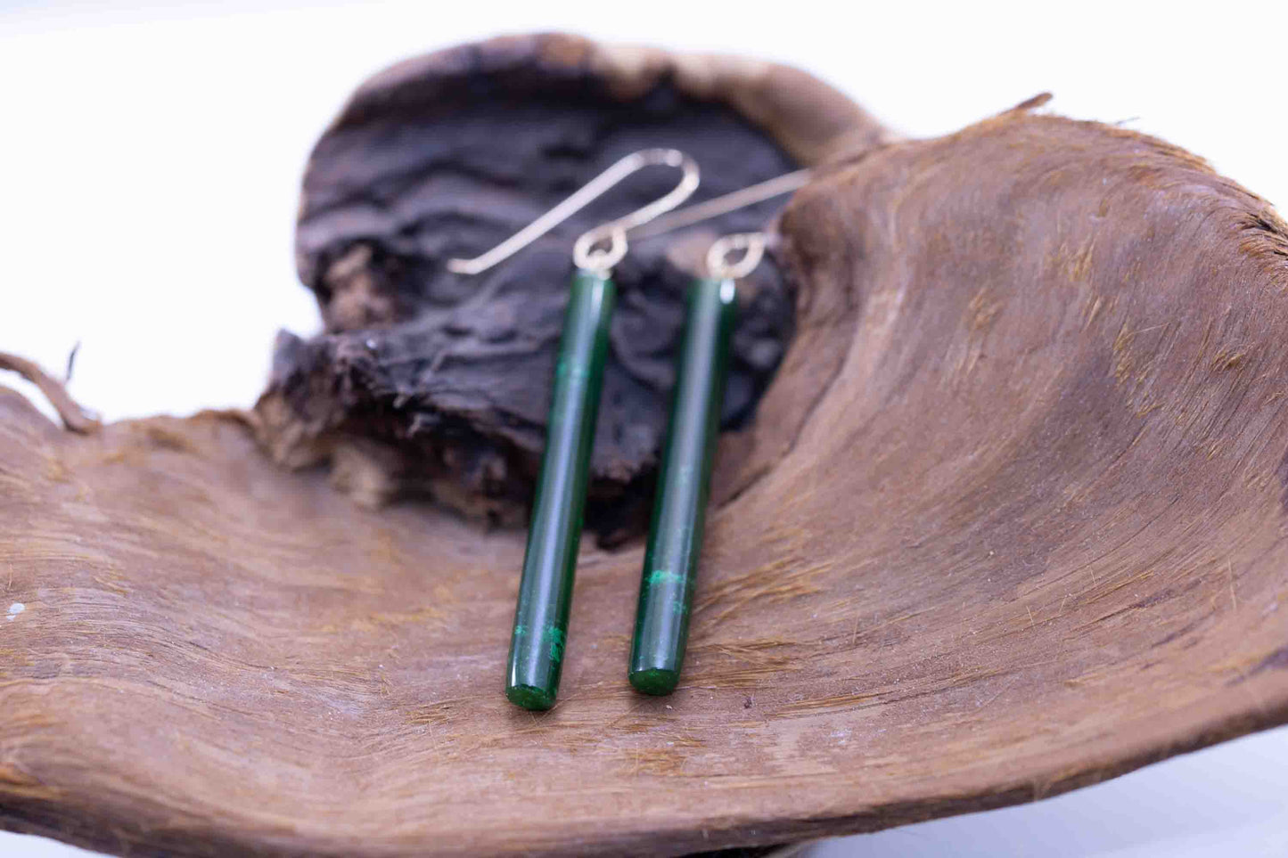 Gem Grade Polar BC Jade Dangle Earrings
