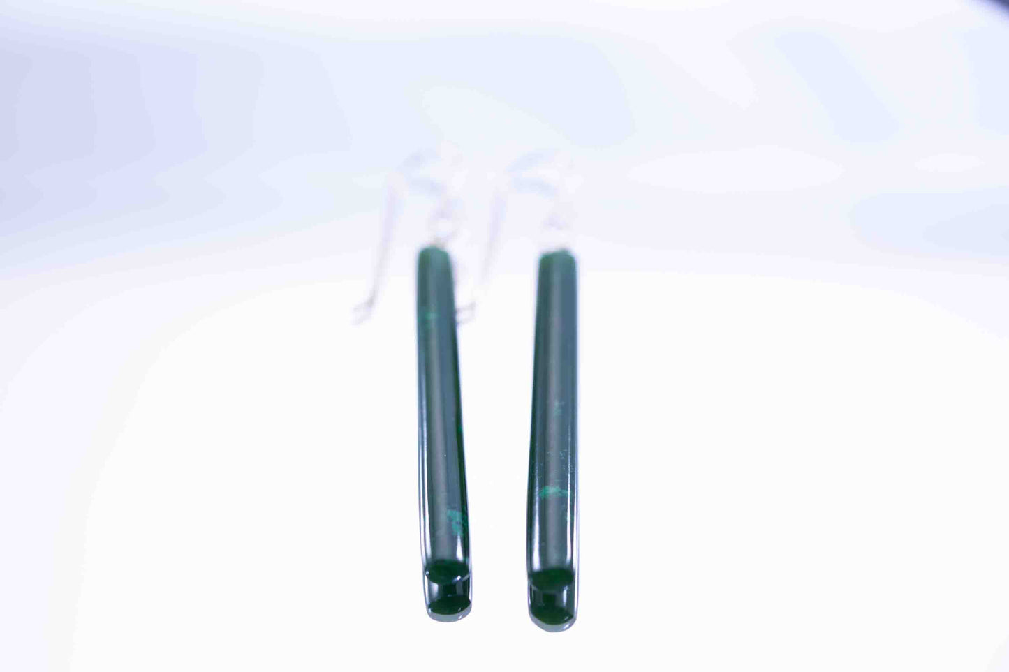 Gem Grade Polar BC Jade Dangle Earrings