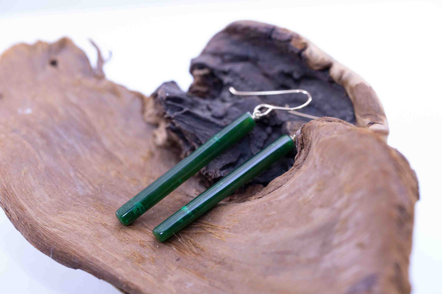 Gem Grade Polar BC Jade Dangle Earrings