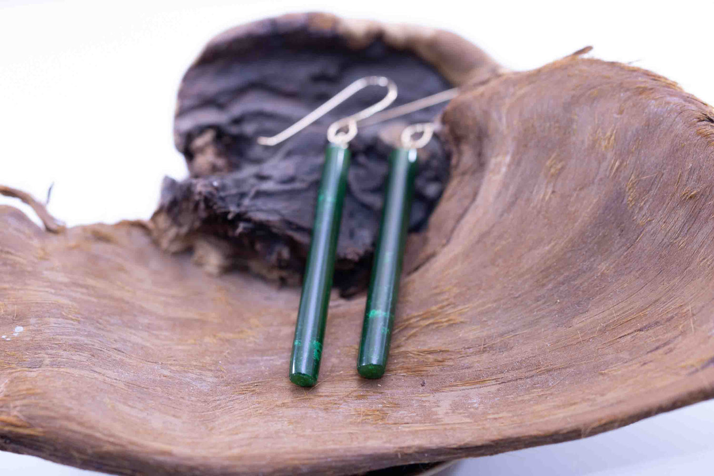 Gem Grade Polar BC Jade Dangle Earrings