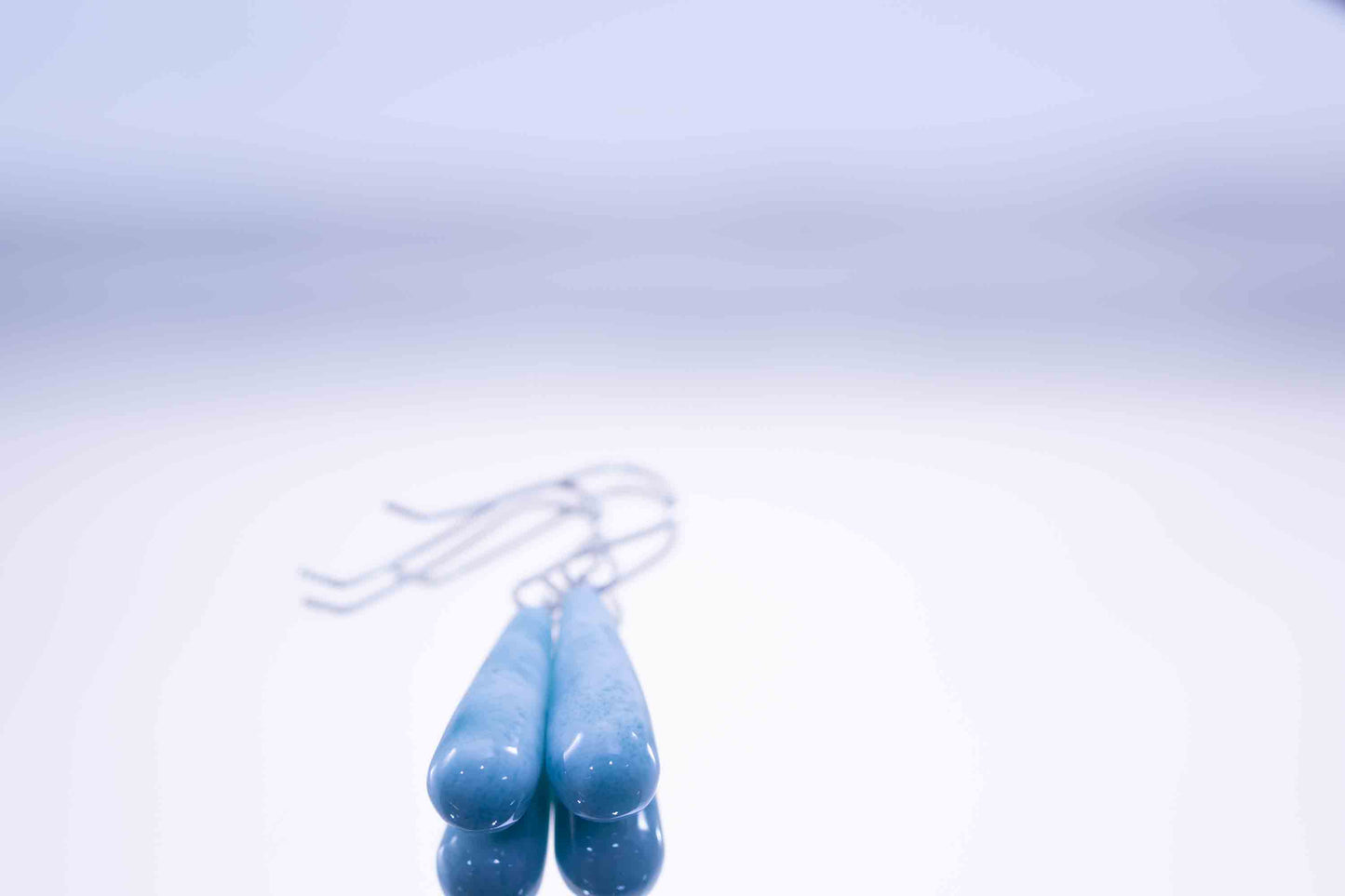 Beautiful Handmade Larimar Drop Dangle Earrings