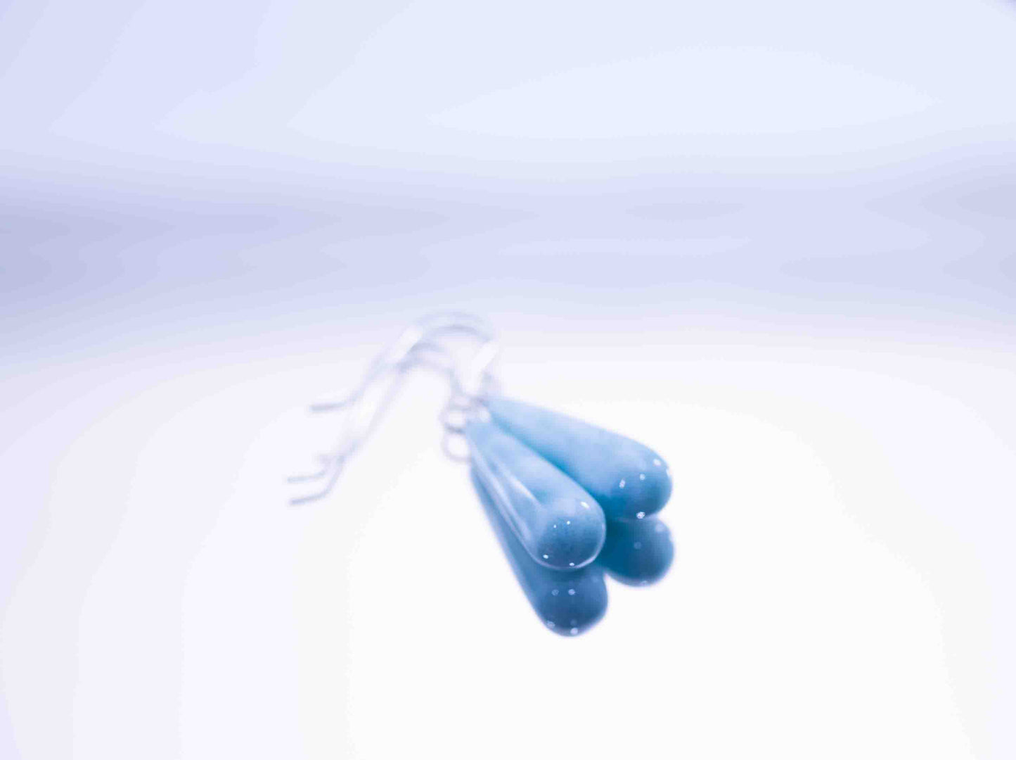 Beautiful Handmade Larimar Drop Dangle Earrings