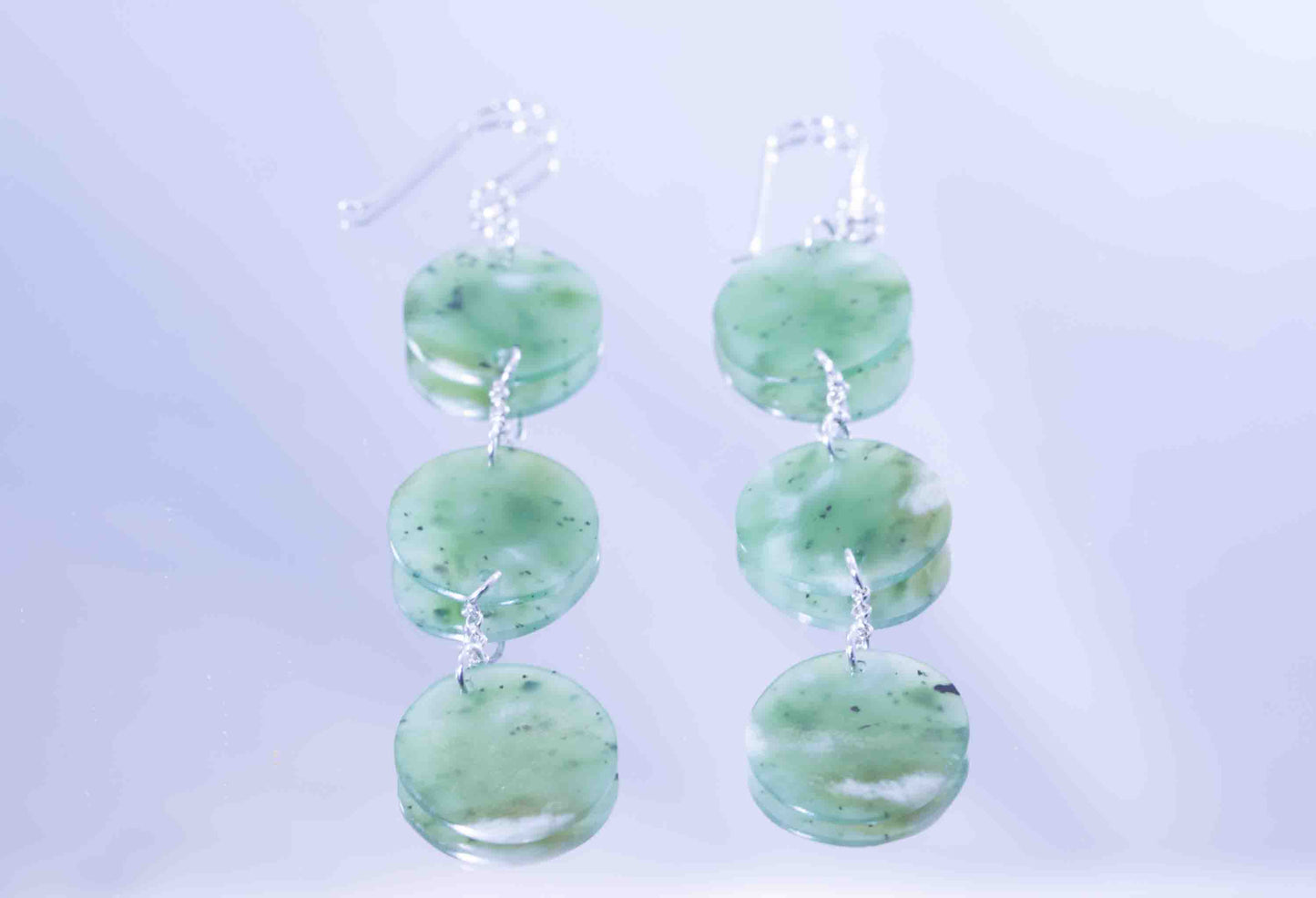 Siberian Green Disc Dangle Earrings