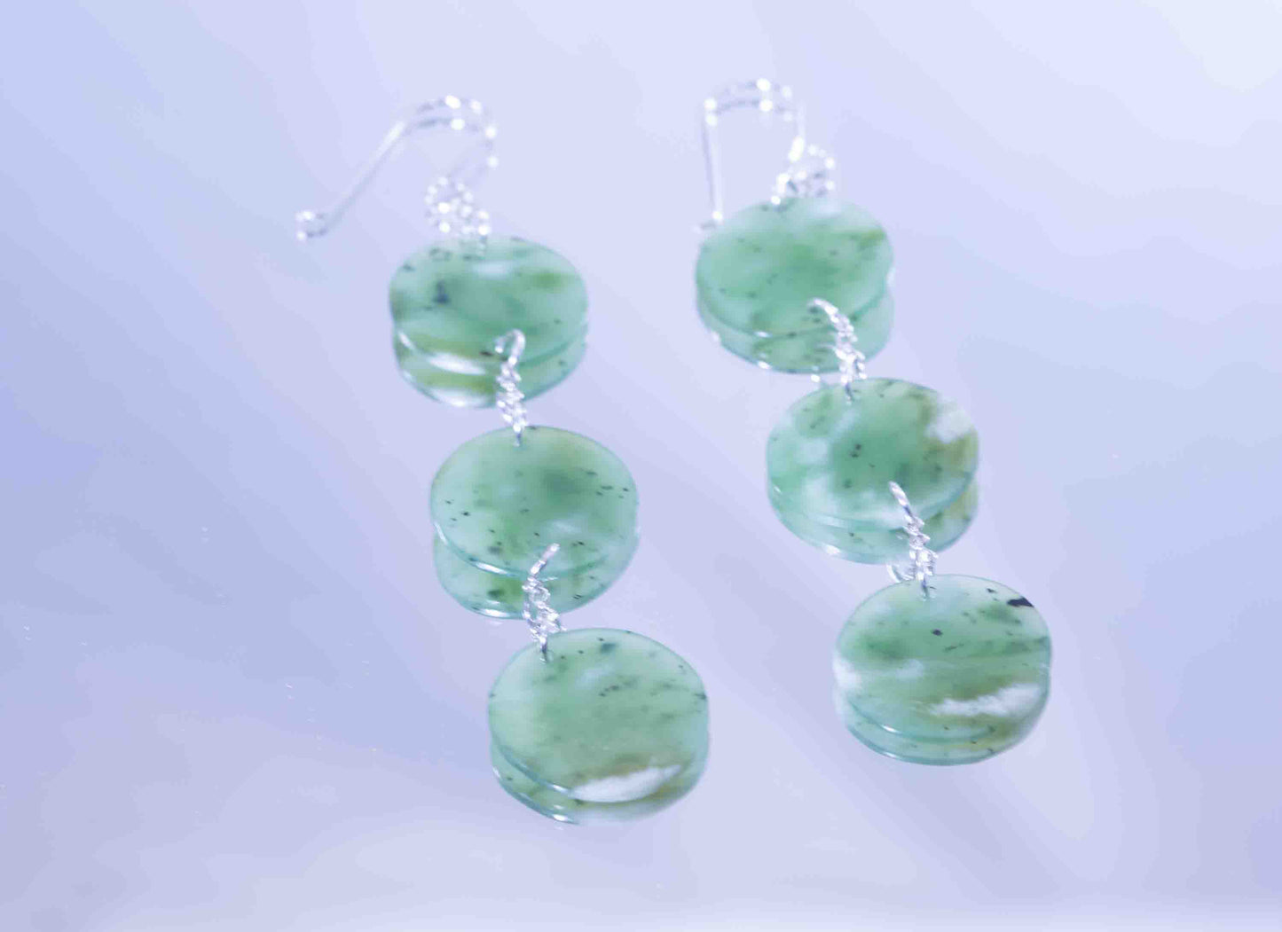 Siberian Green Disc Dangle Earrings
