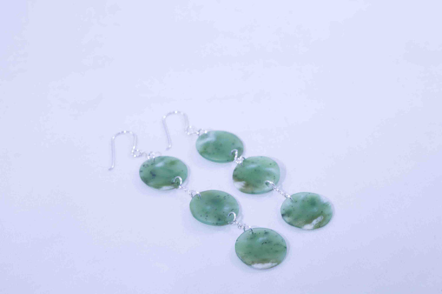 Siberian Green Disc Dangle Earrings