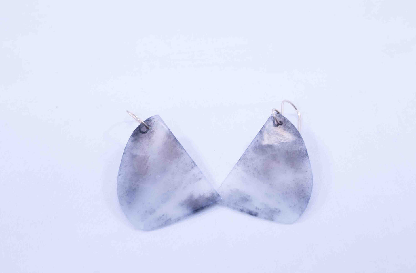 Chinese Porcelian Jade Dangle Earrings