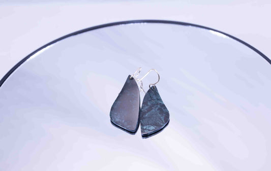 Guatemalan Avocado Green Jadeite Butterfly Wing Dangle Earrings