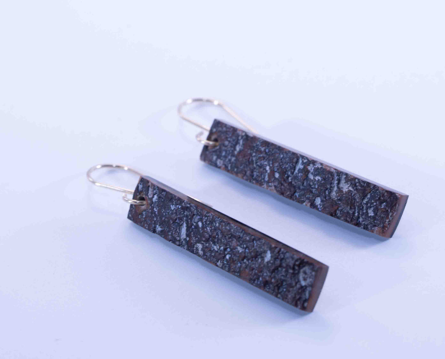 Wyoming Black Edwards Jade Earrings – Live Rind &amp; Polished Black – Reversible Dangles – 14k Gold Filled