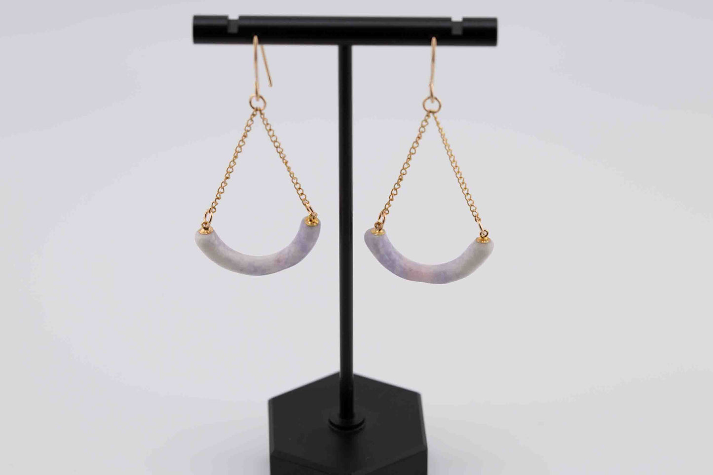 Guatemalan Lilac Jade Dangle Earrings