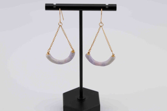 Guatemalan Lilac Jade Dangle Earrings