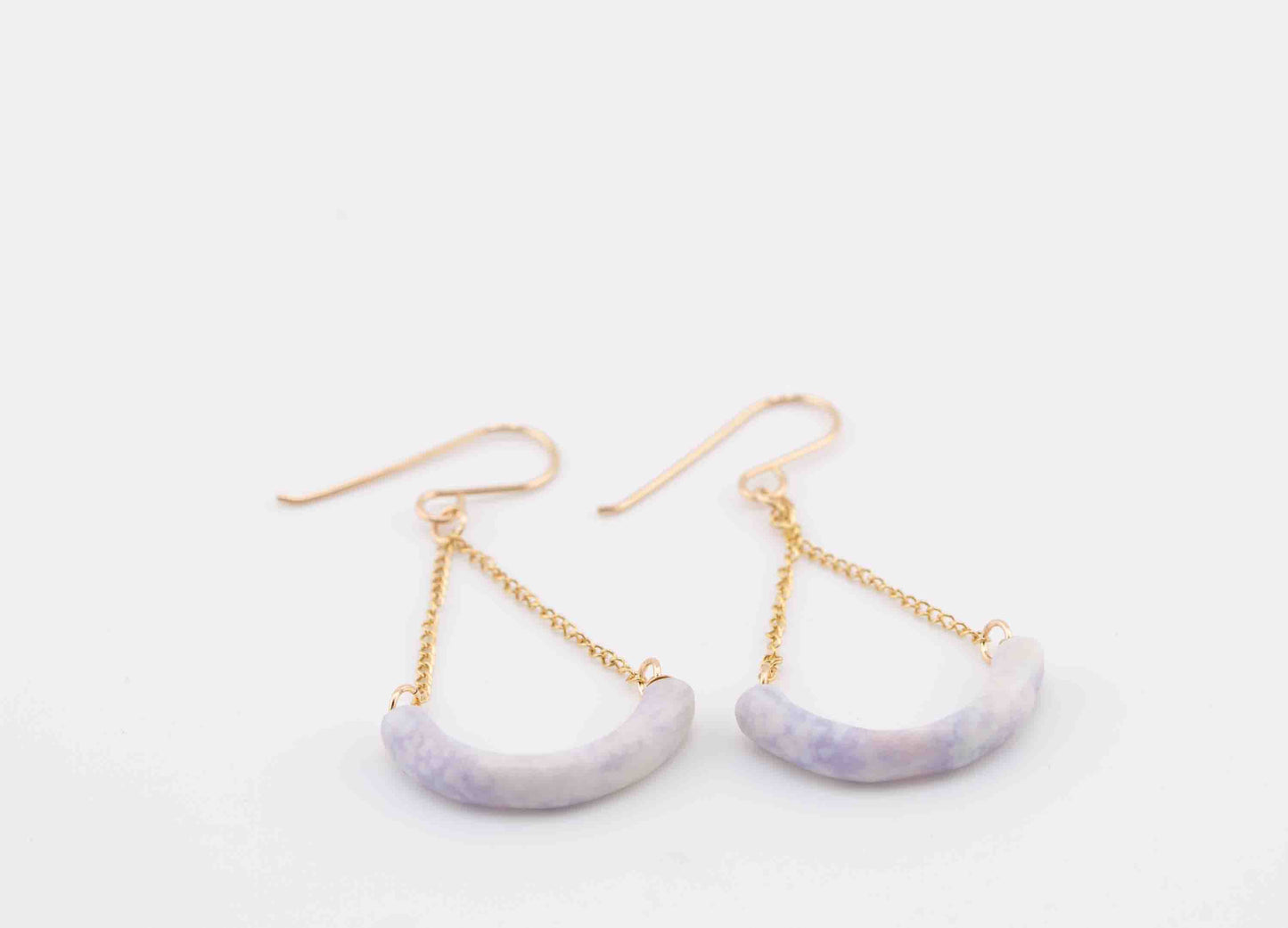 Guatemalan Lilac Jade Dangle Earrings