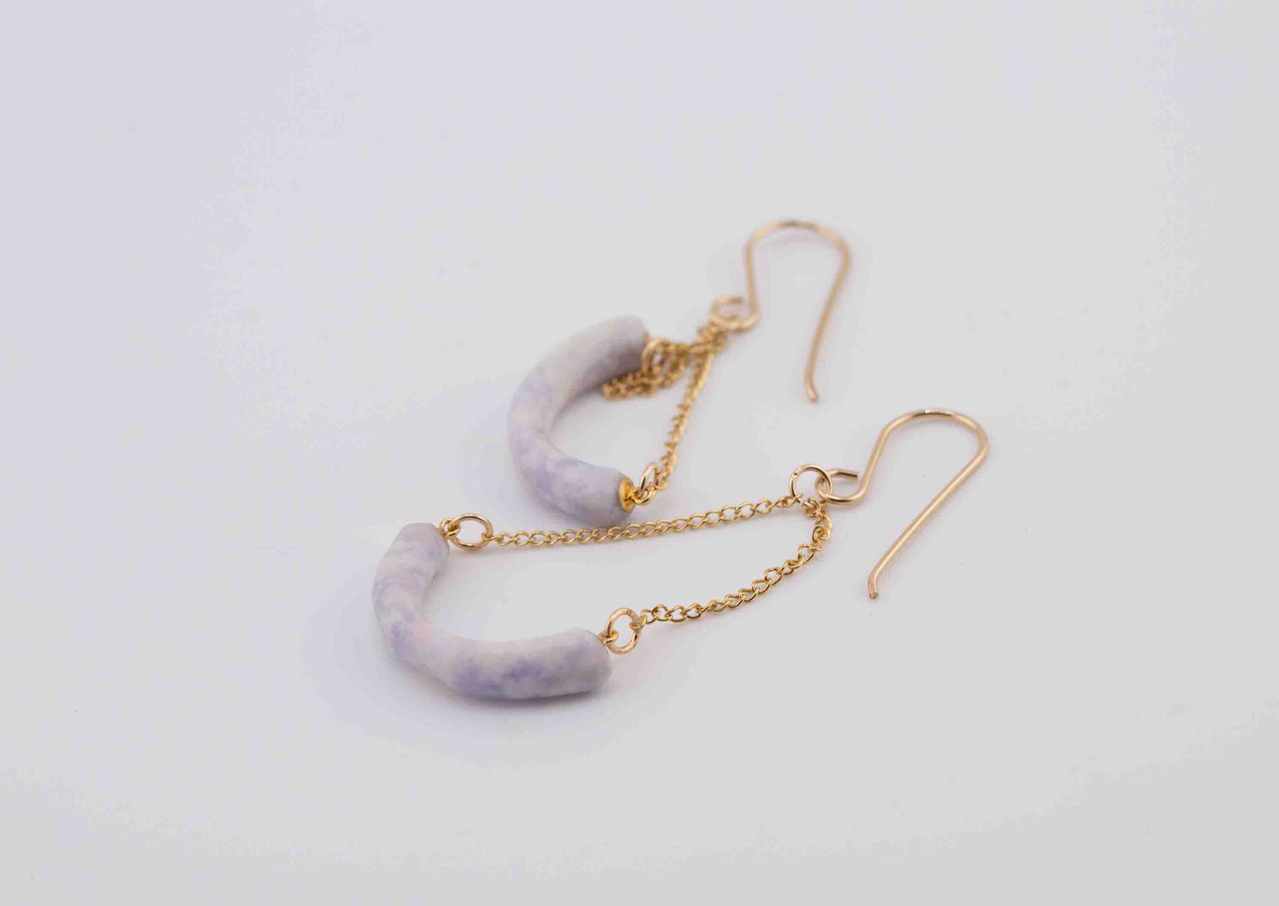Guatemalan Lilac Jade Dangle Earrings